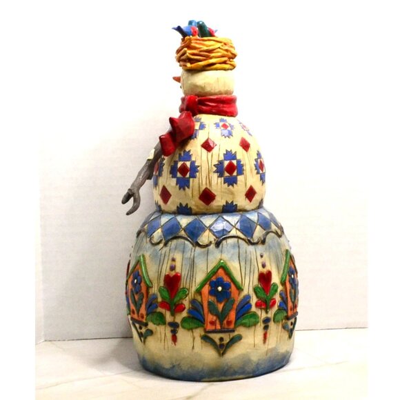 Jim Shore Snowman 2003 Heartland Creek With Birds Bird Houses Winter Decor - Picture 4 of 8